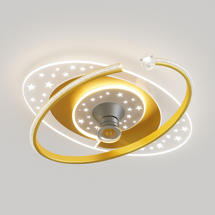 Plafonnier ventilateur silencieux LED à rotation 360° — LZ4X9Q