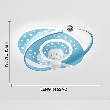 Plafonnier ventilateur silencieux LED à rotation 360° — LZ4X9Q