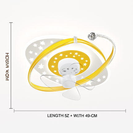 Plafonnier ventilateur silencieux LED à rotation 360° — LZ4X9Q