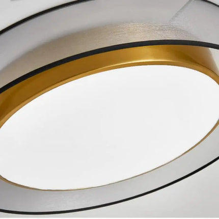 Plafonnier vintage en PVC avec éclairage cuivre et bande LED intégrée — LZ4X9T