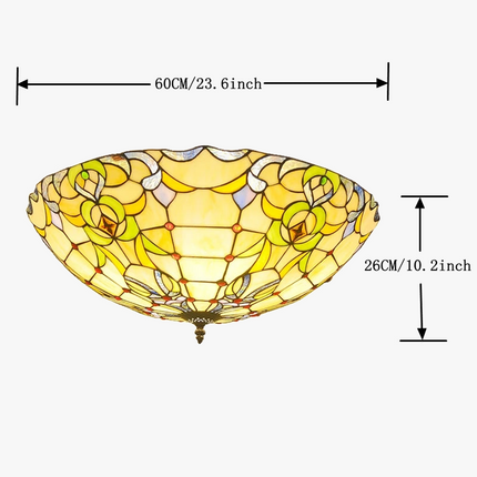 Plafonnier créatif style vitrail Tiffany pour intérieur élégant — LZ4X9M