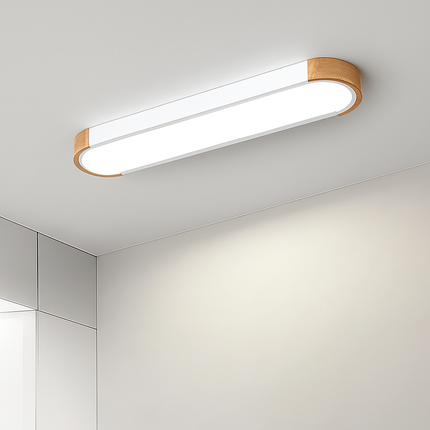 Plafonnier décoratif en bois avec télécommande et panneaux — LZ4Q7M9
