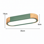 Vert 35x14x6cm 12w / Blanc chaud