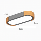 Gris 35x14x6cm 12w / Blanc chaud