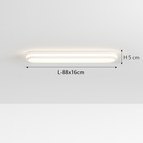 Blanc L80x16cm 54W / 3 couleurs sans télécommande