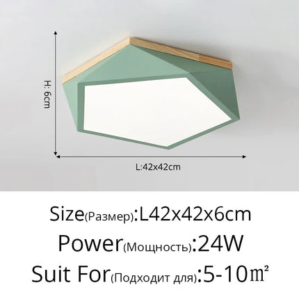 Plafonnier LED moderne aux formes géométriques simples — LZ4X9T1