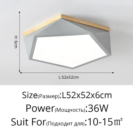 Plafonnier LED moderne aux formes géométriques simples — LZ4X9T1