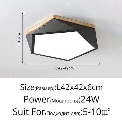 Plafonnier LED moderne aux formes géométriques simples — LZ4X9T1