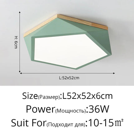 Plafonnier LED moderne aux formes géométriques simples — LZ4X9T1