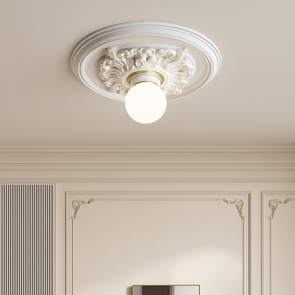 Plafonnier LED sculpté style nordique rétro français moderne — LZ4X9B2
