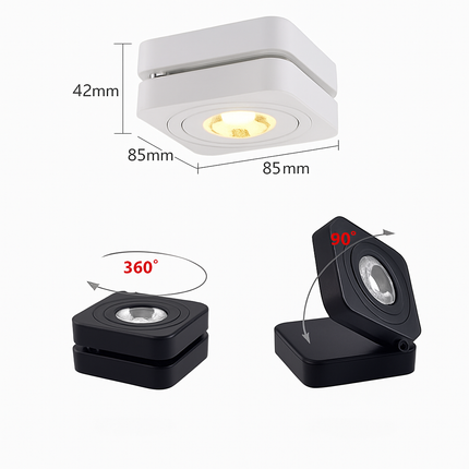 Plafonnier spot LED orientable 360° COB 7W-15W montage en surface — LZ4G7Q2