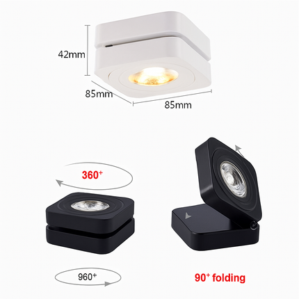 Plafonnier spot LED orientable 360° COB 7W-15W montage en surface — LZ4X9T