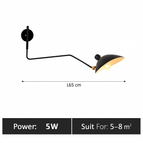 Wall lamp-Black 1 / 3 colors adjustable