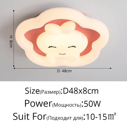 Plafonnier enfant motif lapin dessin animé créatif — LZ4P9XJ