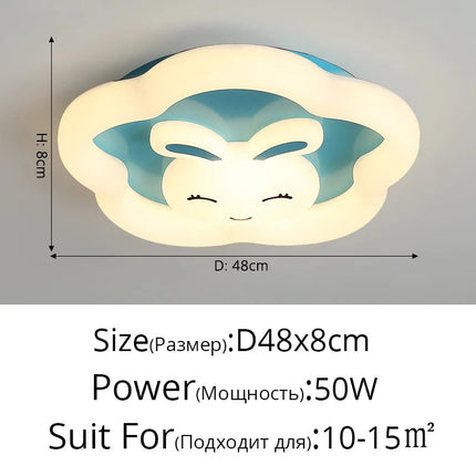 Plafonnier enfant motif lapin dessin animé créatif — LZ4P9XJ