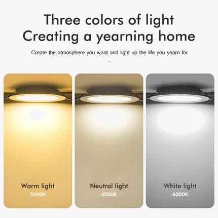 Plafonnier LED encastré ultra fin rond pour intérieur — LZ4D9Q2N
