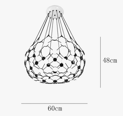Suspension lustre noir et blanc design échiquier pour salon et salle à manger — LZ4X9P2