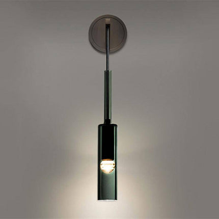 Applique murale avec lampe cylindrique en verre fumé style Loft — LZ4G7Q2