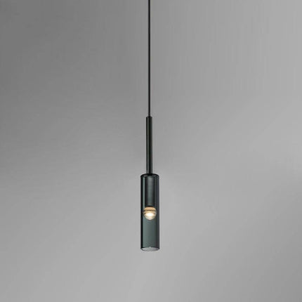 Applique murale avec lampe cylindrique en verre fumé style Loft — LZ4G7Q2