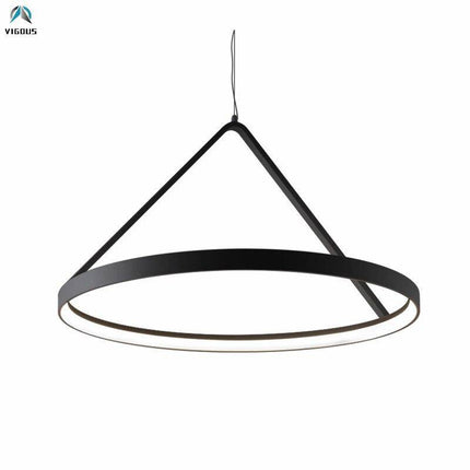 Lustre suspendu rond LED en métal au design moderne — LZ4XJ9