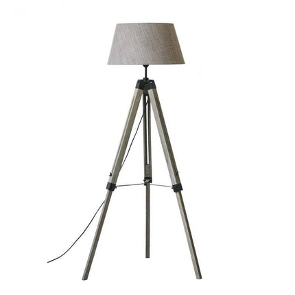 Lampadaire trépied réglable avec abat-jour en tissu style American — LZ4X9M