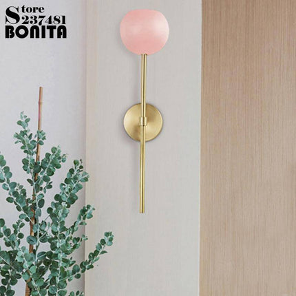 Applique murale LED avec baton doré et boule en verre — LZ4X9P2