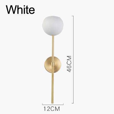 Applique murale LED avec baton doré et boule en verre — LZ4X9P2