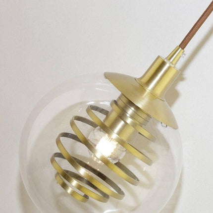 Suspension en verre avec spirale dorée design — LZ4N7Q2D