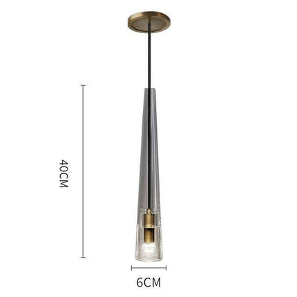 Suspension cône en verre cristal LED design luxe — LZ4P9XJ