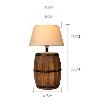 Lampe de chevet vintage forme tonneau avec corde — LZ7FQ2