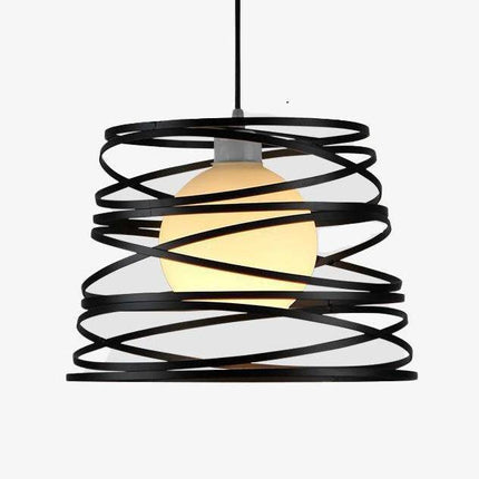 Suspension noire aux spirales irrégulières design — LZ4X9M