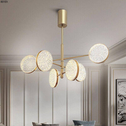 Lustre doré à branches avec lampes design Luxury — LZ4G7Q2