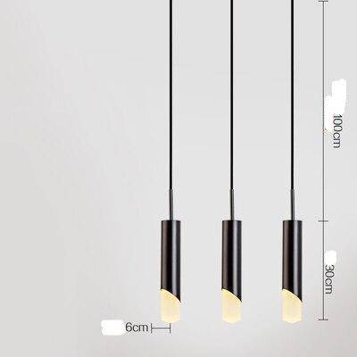 Suspension LED cylindrique en métal style luxe — LZ4X9Q2