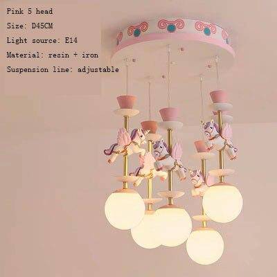 Plafonnier enfant décor manège chevaux — LZ4P9XJ