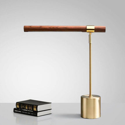 Lampe de table LED design dorée pour bureau ou chevet — LZ4X9P2