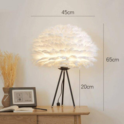 Lampe de table à plumes sur trépied Father — LZ4X9B2