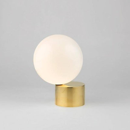 Lampe de table dorée avec globe en verre style nordique — LZ7FQ2