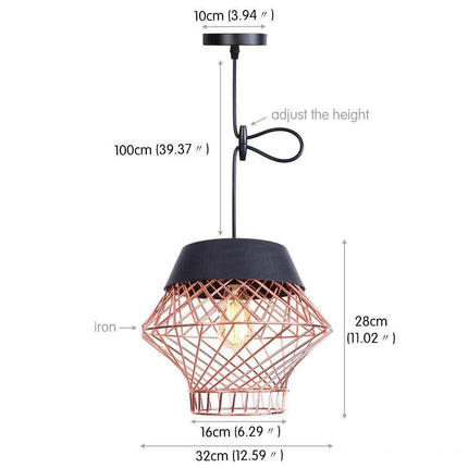 Suspension LED avec cage métallique style industriel Loft — LZ4X9P2