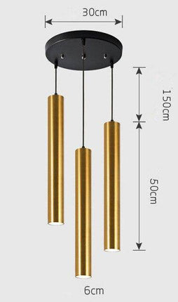 Suspension cylindrique LED à tube chromé Simplicity — LZ4X9P