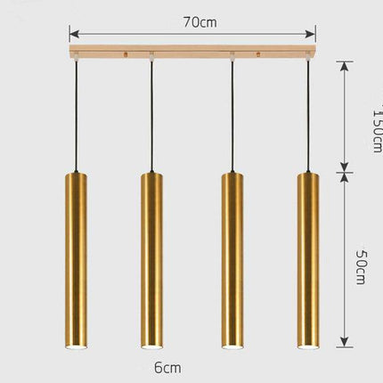 Suspension cylindrique LED à tube chromé Simplicity — LZ4X9P
