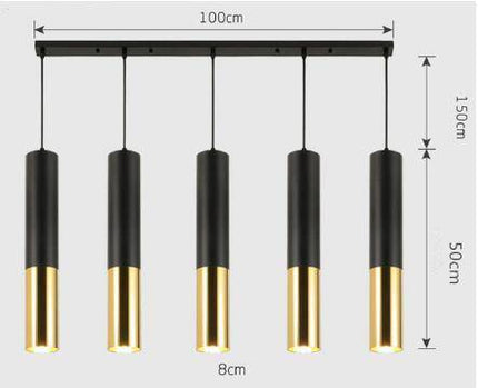Suspension cylindrique LED à tube chromé Simplicity — LZ4X9P
