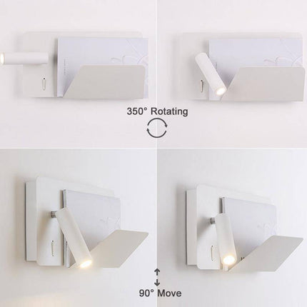 Applique murale spot LED ajustable avec support livre — LZ4X9T