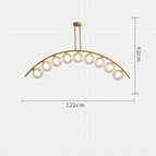 9 lampes - 122x62cm / Blanc