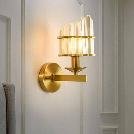 Applique murale LED en métal doré au style rétro — LZ4X7JQ