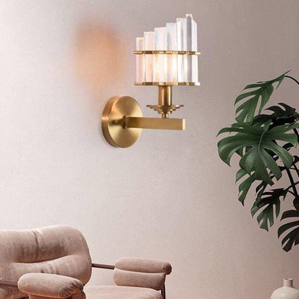 Applique murale LED en métal doré au style rétro — LZ4X7JQ