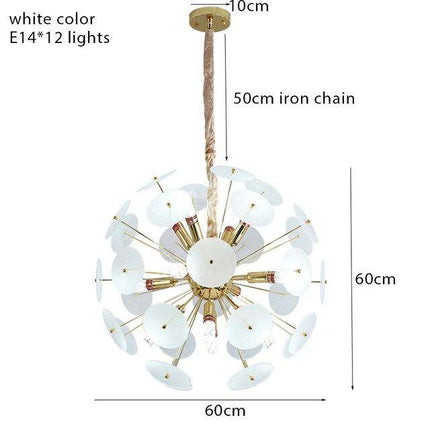 Lustre doré avec plaques rondes plates fumées — LZ4G7XQ