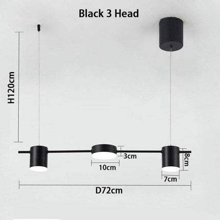 Lustre suspension allongé en métal avec éclairage LED style Luxury — LZ4P7X