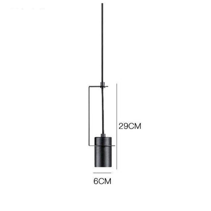 Suspension LED cylindrique en métal au design industriel — LZ4P9XJ