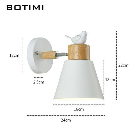 Applique murale LED moderne avec abat-jour métal motif oiseau — LZ4XJ9