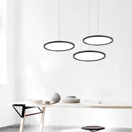 Suspension LED design avec disque métallique style loft — LZ4X9P2
